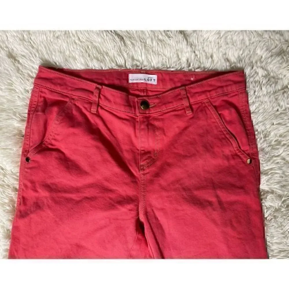 EUC Peach Ann Taylor LOFT Straight Crop Jeans Size 27/5